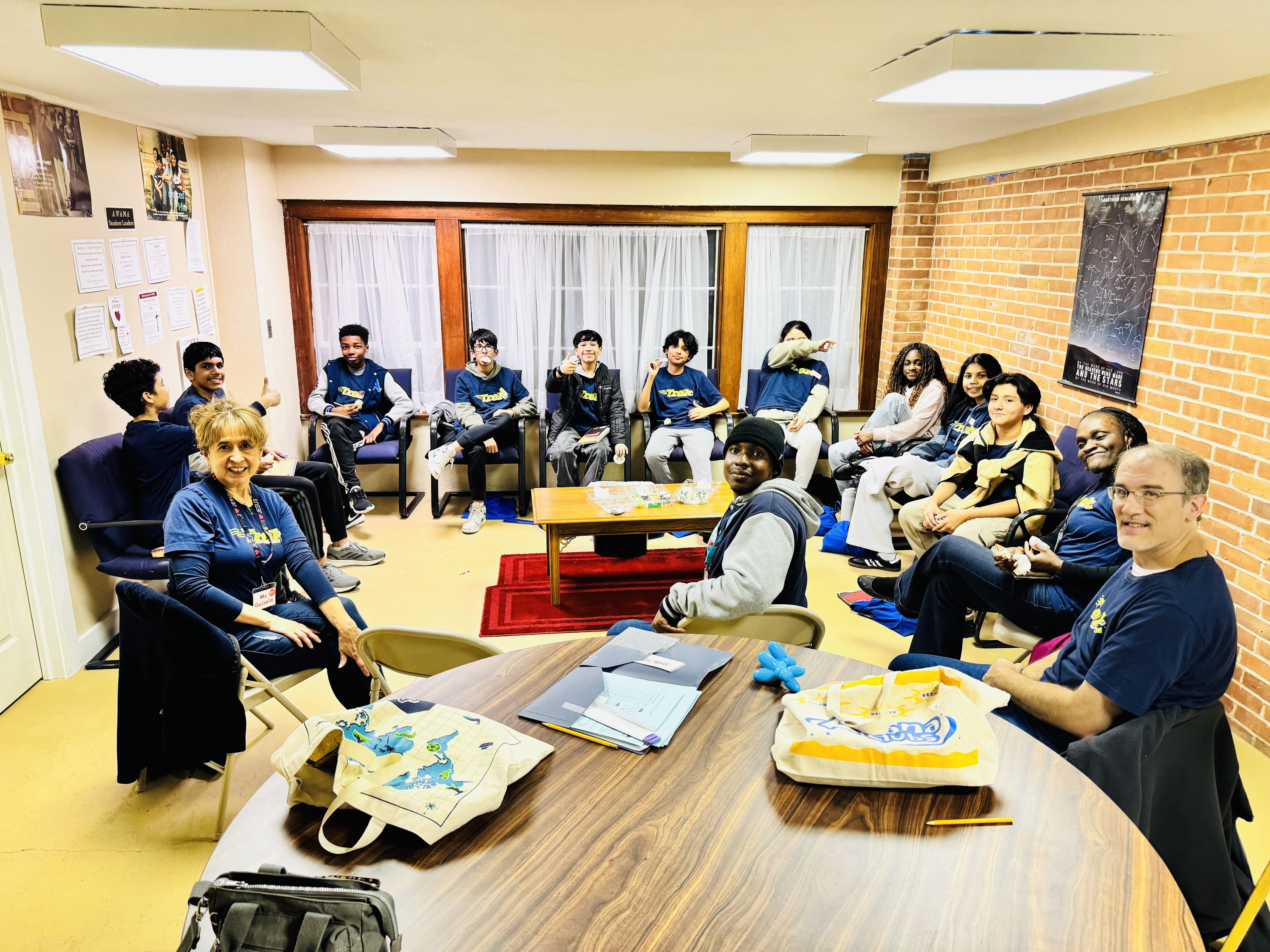 Group of middle school students